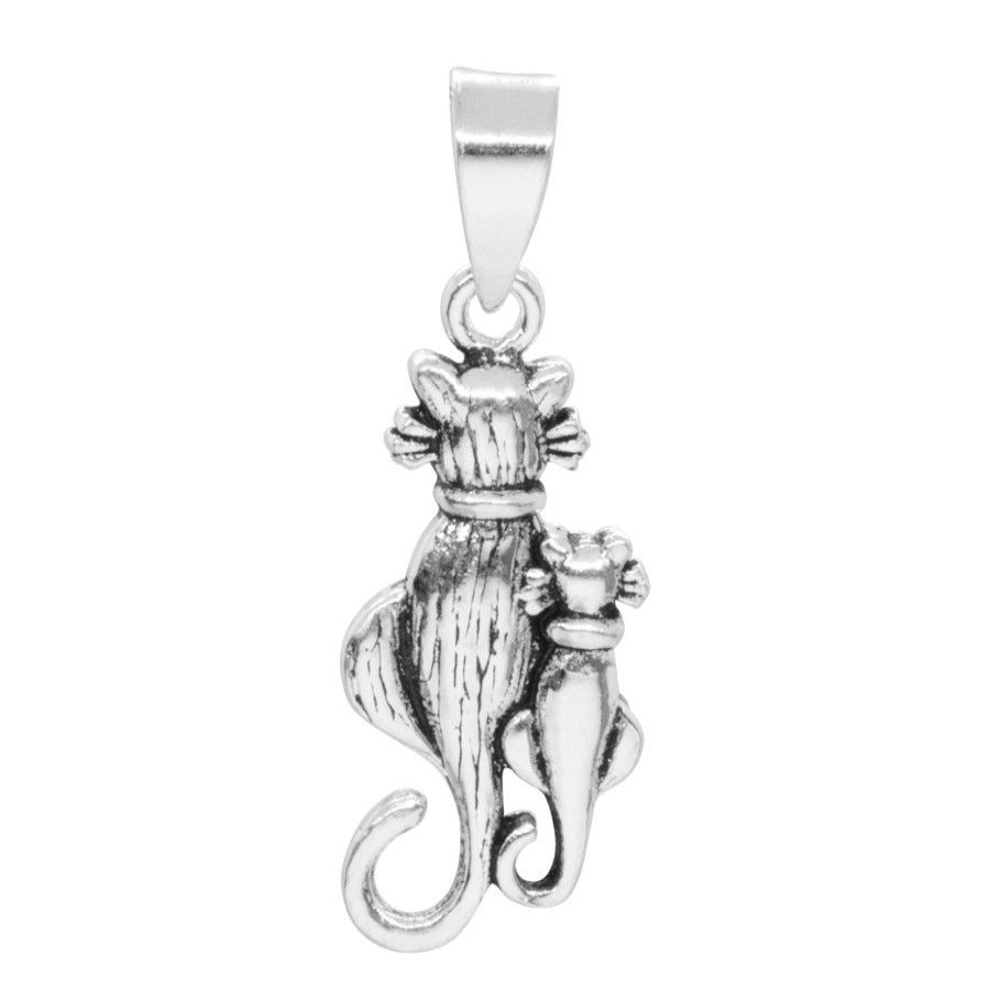 Joyas De Plata BLACK Colgante Plata Lisa | Colgante De Plata 925 Gatos