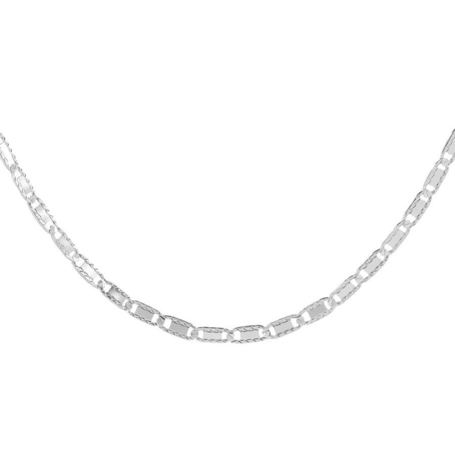 Joyas De Plata Marca DJOYAS | Cadena De Plata 925 Estilo Valentino 40 Cm