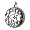 Joyas De Plata BLACK Colgante Plata Lisa | Colgante Luna Mandala