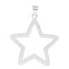 Joyas De Plata Marca DJOYAS Colgante Plata Lisa | Colgante De Plata 925 Figura Estrella Satinado