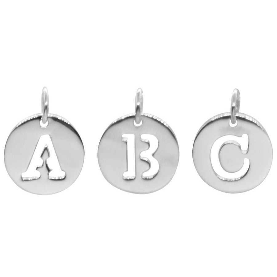 Joyas De Plata BLACK Colgantes De Placa | Colgante Letras