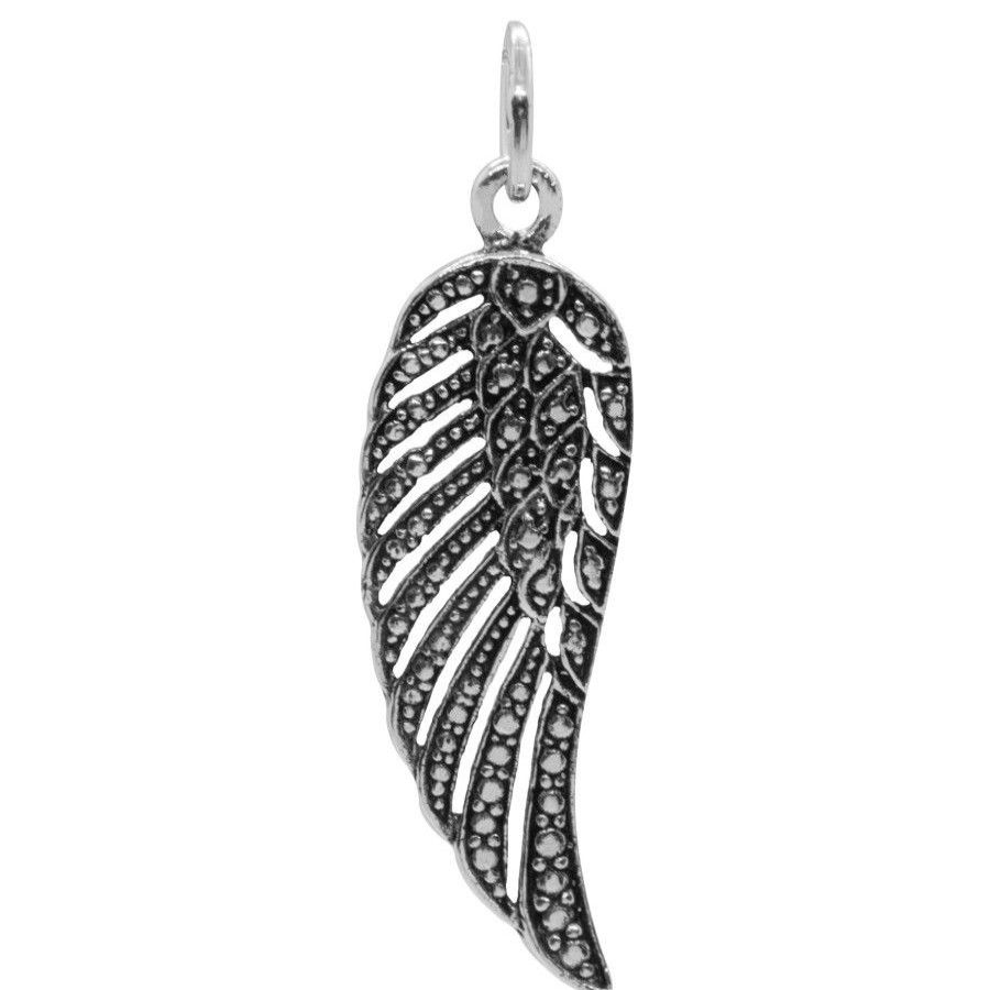 Joyas De Plata BLACK Colgante Plata Lisa | Colgante De Pluma