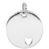 Joyas De Plata Marca DJOYAS Colgantes De Placa | Colgante De Plata 925 Placa Con Corazon