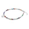 Joyas De Plata Marca DJOYAS Pulsera Con Piedra | Pulsera De Plata 925 Placa Estrella Con Piedras Agata De Colores