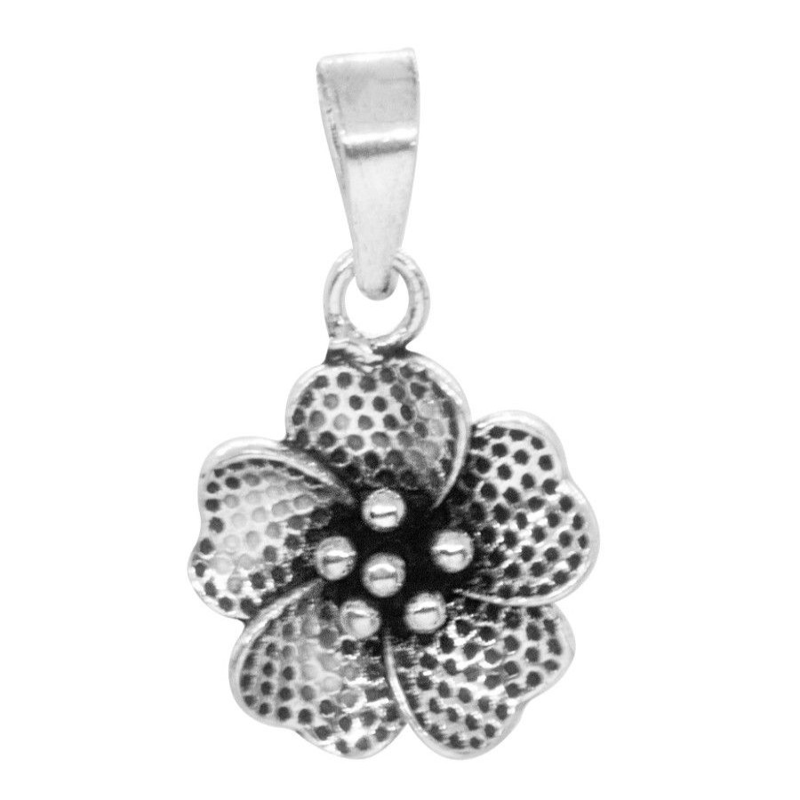 Joyas De Plata Marca DJOYAS Colgante Plata Lisa | Colgante Flor De Cerezo