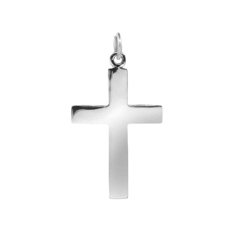 Joyas De Plata BLACK Colgante Cruz | Colgante De Plata Diseno Cruz 4,2 Cm