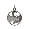 Joyas De Plata DistribuidoraDeJoyas.cl Colgante Plata Lisa | Colgante De Plata 925 Nubes Y Luna