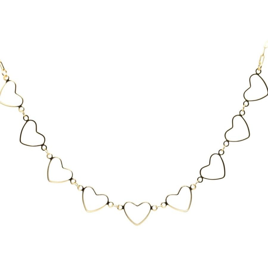 Joyas Enchapadas Marca DJOYAS | Collar Enchapado En Oro Serie De Corazones