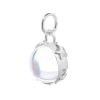 Joyas De Plata Marca DJOYAS Colgante Piedra Natural | Colgante De Plata 925 Esferas De Cuarzo Con Borde Estrella