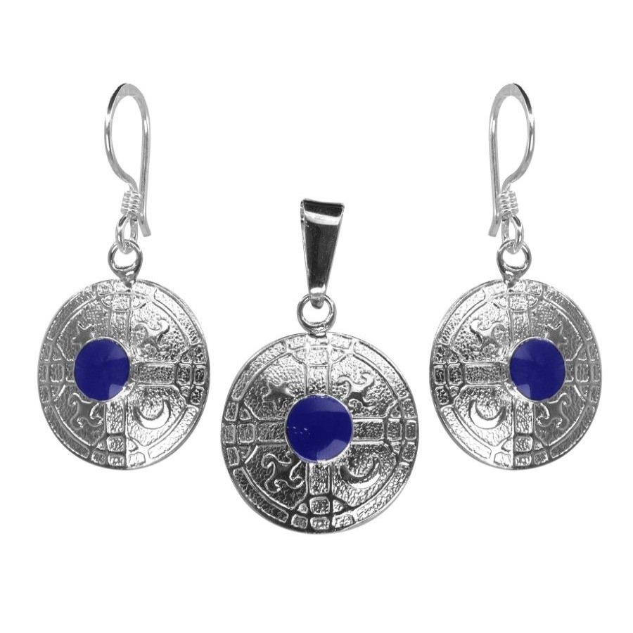 Joyas De Plata BLACK | Conjunto De Plata 950 Wenufoye Con Lapislazuli