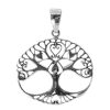 Joyas De Plata BLACK Colgante Plata Lisa | Colgante De Plata 925 Arbol Corazones