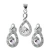 Joyas De Plata BLACK | Conjunto De Plata 925 Gota Con Cristal