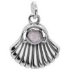 Joyas De Plata DistribuidoraDeJoyas.cl Colgante Piedra Natural | Colgante Conchita De Mar Con Piedra Cuarzo Rosa