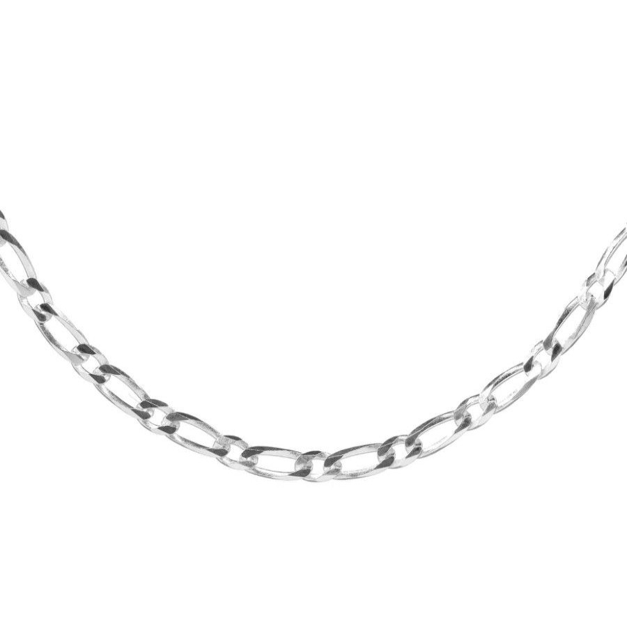 Joyas De Plata Marca DJOYAS | Cadena De Plata 925 Estilo Alterna Barbada 60 Cm