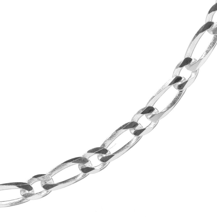 Joyas De Plata Marca DJOYAS | Cadena De Plata 925 Estilo Alterna Barbada 60 Cm