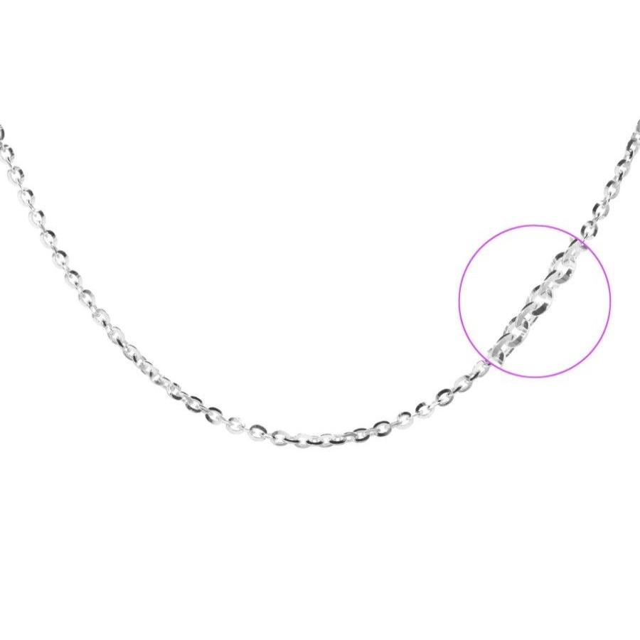 Joyas De Plata Marca DJOYAS | Cadena De Plata 925 Diseno Brillantina 030 45 Cm