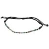 Joyas De Plata DistribuidoraDeJoyas.cl Pulsera Macrame Hilo | Pulsera De Plata 925 Hilo Negro Y Piedra Agata Con Mini Esferas