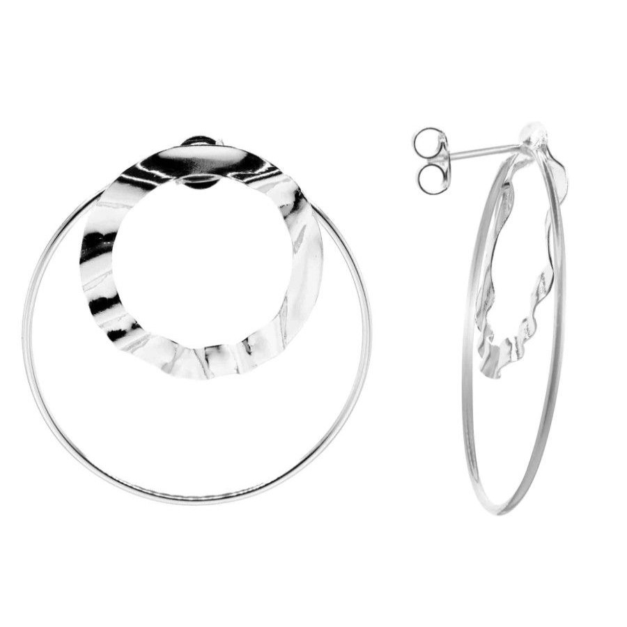 Joyas Enchapadas Marca DJOYAS Enchapado En Plata | Aros Enchapados En Plata Doble Argolla