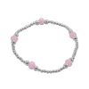 Joyas De Plata Marca DJOYAS Pulsera Con Piedra | Pulsera De Plata 925 Cuarzo Rosa Natural En Linea Esfera