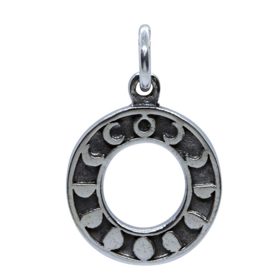 Joyas De Plata DistribuidoraDeJoyas.cl Colgante Plata Lisa | Colgante Fases Lunares