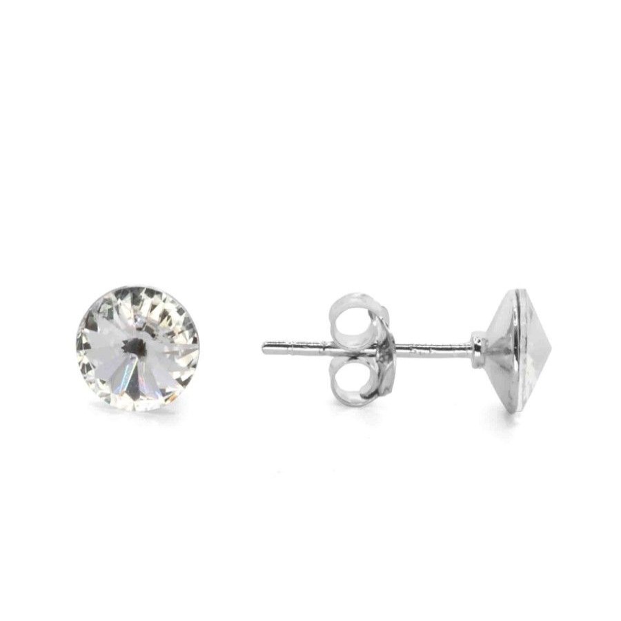 Joyas De Plata Marca DJOYAS | Aros De Plata 925 Swarovski Elements Cristal