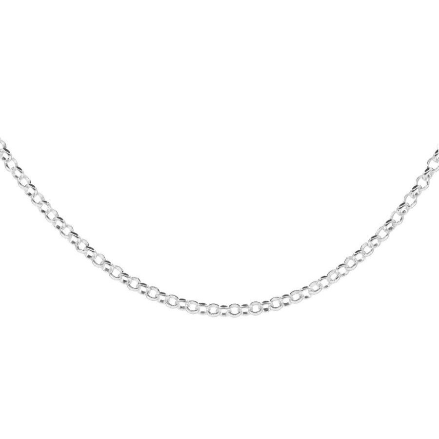 Joyas De Plata Marca DJOYAS | Cadena De Plata 925 Eslabon Redondo 45 Cm