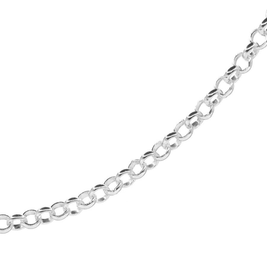 Joyas De Plata Marca DJOYAS | Cadena De Plata 925 Eslabon Redondo 45 Cm