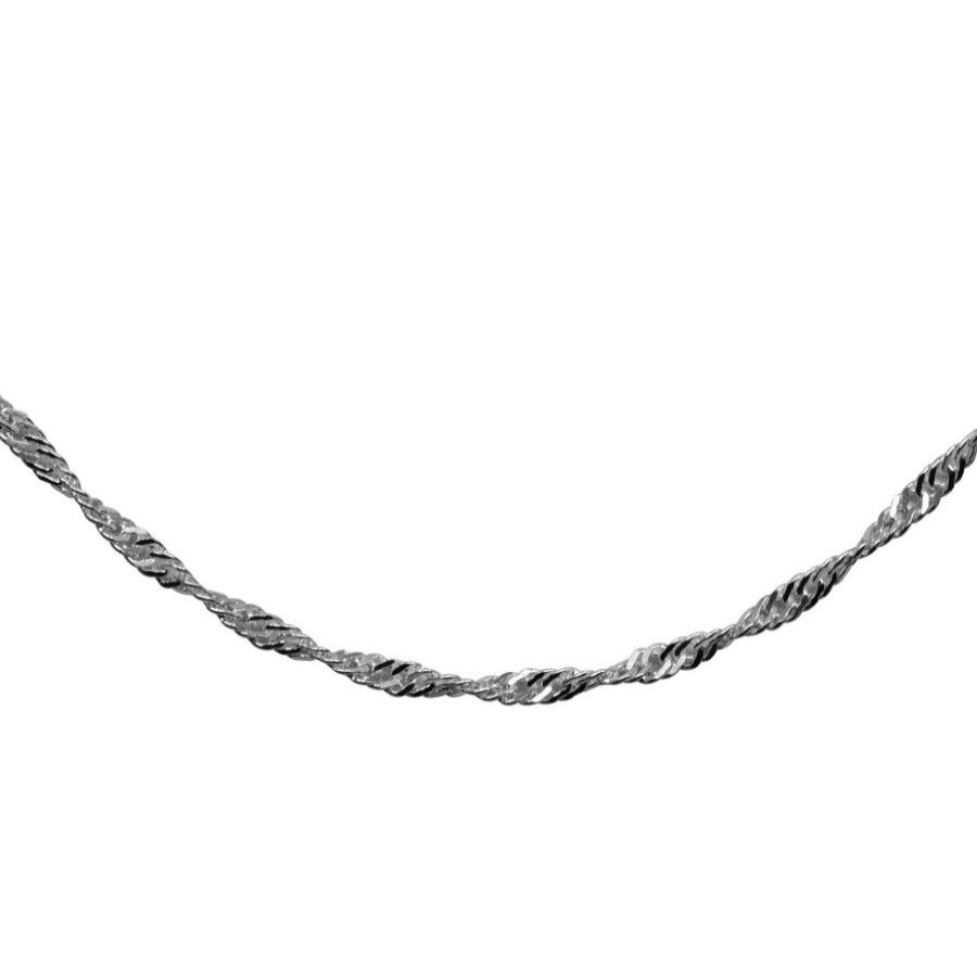 Joyas De Plata Marca DJOYAS | Cadena Plata 925 Singapur 50 Cm