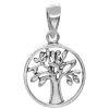 Joyas De Plata Marca DJOYAS Colgante Plata Lisa | Colgante De Plata 925 Medalla De Arbol