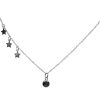 Joyas De Plata Marca DJOYAS Collares Con Circon | Collar De Plata 925 Con Estrellas Y Circon Negro