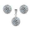 Joyas De Plata Marca DJOYAS | Conjunto De Plata 925 Esferas De Strass 10Mm