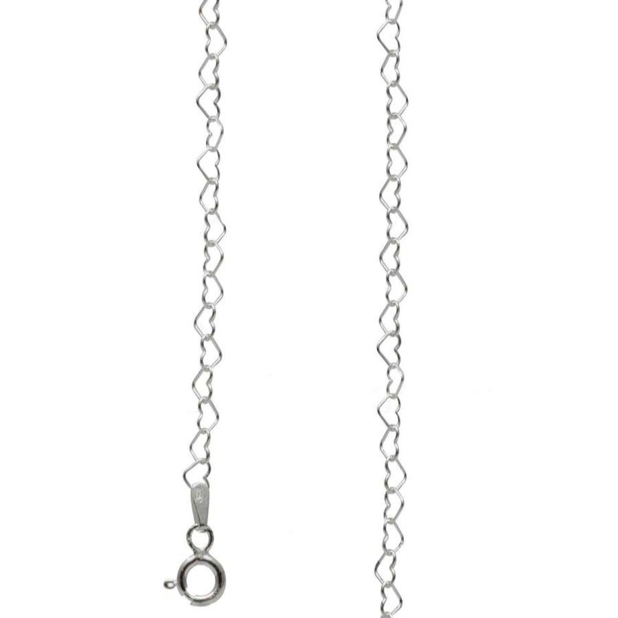 Joyas De Plata Marca DJOYAS | Cadena De Plata 925 Corazones 45 Cm