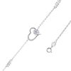 Joyas De Plata Marca DJOYAS Pulsera Con Circon | Pulsera De Plata 925 Corazon De Circones Con Flor