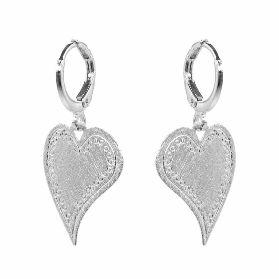 Joyas Enchapadas Marca DJOYAS Enchapado En Plata | Aros Enchapados En Plata Corazones Satinados