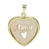 Joyas Enchapadas BLACK | Colgante Enchapado En Oro Corazon "Amor"