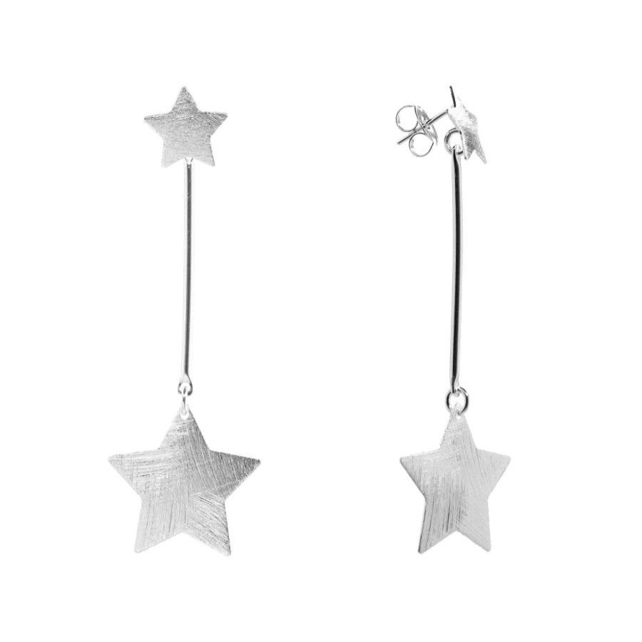 Joyas Enchapadas Marca DJOYAS Enchapado En Plata | Aros Enchapados En Plata Varitas De Estrella