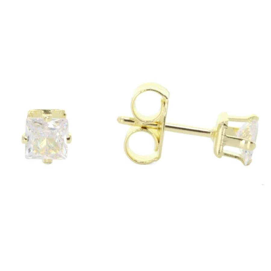 Joyas Enchapadas Joyas Infantiles | Aros Enchapados En Oro Circones Pequenos 4 Mm