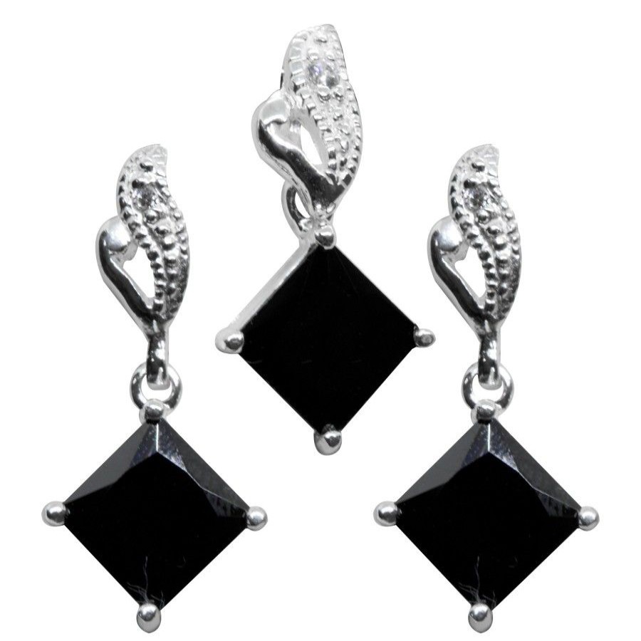 Joyas De Plata BLACK | Conjunto De Plata 925 Circon Negro