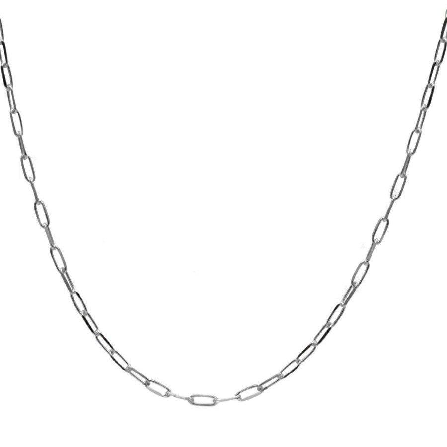 Joyas De Plata Marca DJOYAS | Cadena De Plata 925 Eslabon Tradicional 45 Cm