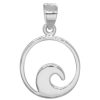 Joyas De Plata DistribuidoraDeJoyas.cl Colgante Plata Lisa | Colgante De Ola