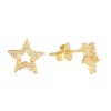 Joyas Enchapadas Marca DJOYAS Enchapado En Oro | Aros Enchapados En Oro Rosado Estrellas Con Microcircones