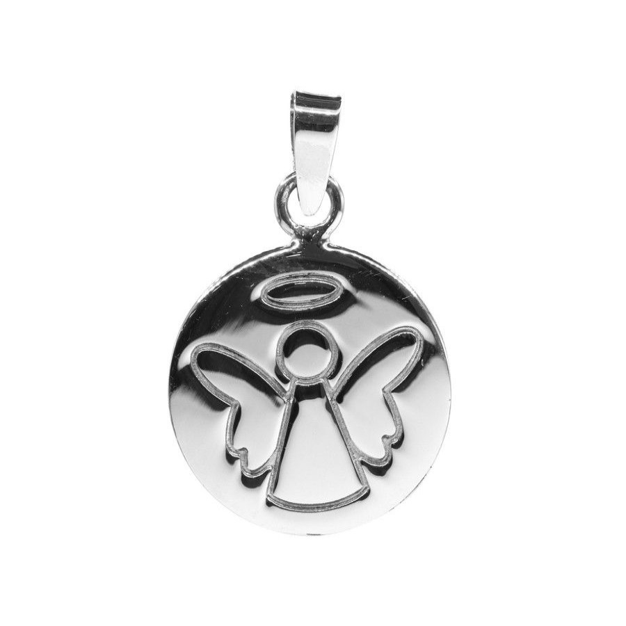 Joyas De Plata BLACK Colgante Plata Lisa | Colgante Plata 925 Angel