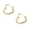 Joyas Enchapadas Marca DJOYAS Enchapado En Oro | Aros Enchapados En Oro Pequenas Argollas Corazon 11 Mm