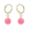 Joyas Enchapadas Enchape DJOYAS Enchapado En Oro | Aros Enchapados En Oro Argollas Con Agatas Rosa