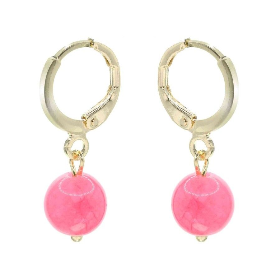 Joyas Enchapadas Enchape DJOYAS Enchapado En Oro | Aros Enchapados En Oro Argollas Con Agatas Rosa