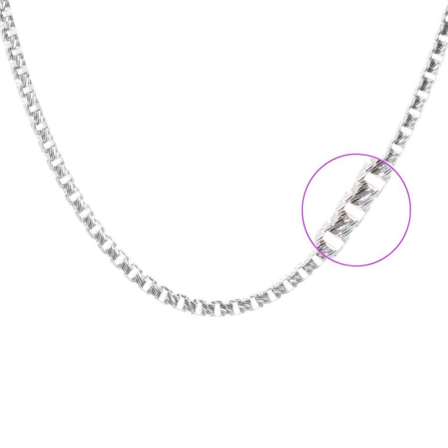 Joyas De Plata Marca DJOYAS | Cadena De Plata 925 Estilo Gusano 60 Cm