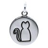 Joyas De Plata DistribuidoraDeJoyas.cl Colgantes De Placa | Colgante De Plata Silueta De Gato