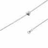 Joyas De Plata Marca DJOYAS | Tobillera De Plata 925 Corazon Solitario