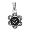 Joyas De Plata BLACK Colgante Plata Lisa | Colgante Flor