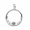 Joyas De Plata Piedras Naturales Colgante Piedra Natural | Colgante De Plata 925 Medallon Media Luna Con Labradorita